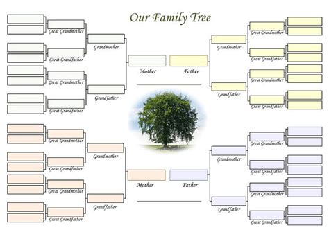 family tree template  cousins