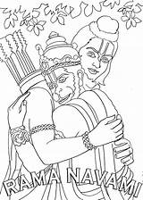 Hanuman Coloring Pages Ram Getdrawings Getcolorings sketch template