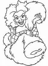 Fur Coloring Designlooter Devil Dalmatians Cruella Coats Returning Finding Evil Pages When Her 82kb sketch template
