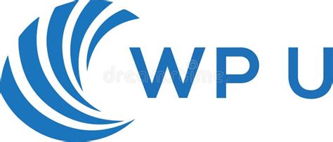 wpu letter logo design  white background wpu creative circle letter log stock vector