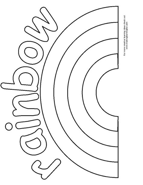 preschool coloring pages  rainbows coloring home