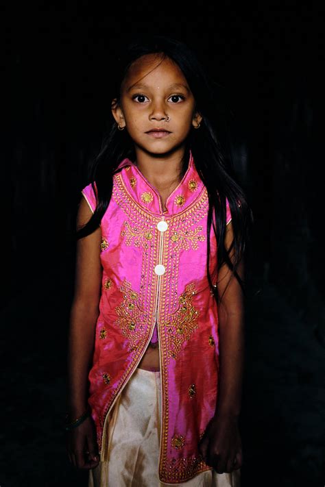 Young Nepali Girl Poses For A Picture In Her Festive Clothes