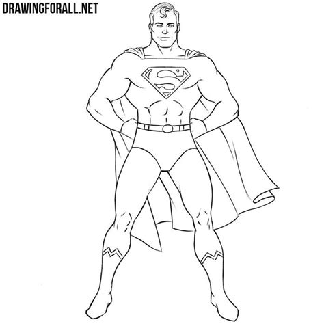 draw superman step  step