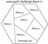 Block Crazy Quilt Pattern Patterns Pintangle Patchwork Templates Choose Board Paper Hexagon sketch template
