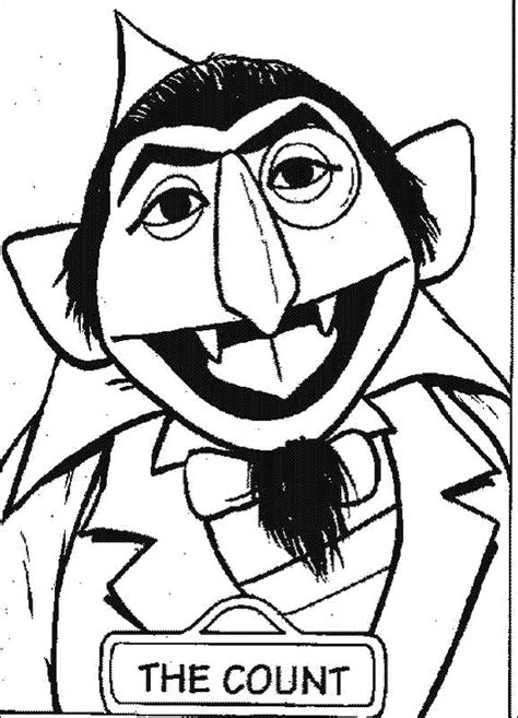 sesame street count von count coloring pages