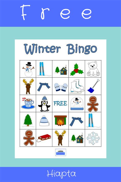 printable winter bingo cards printable word searches