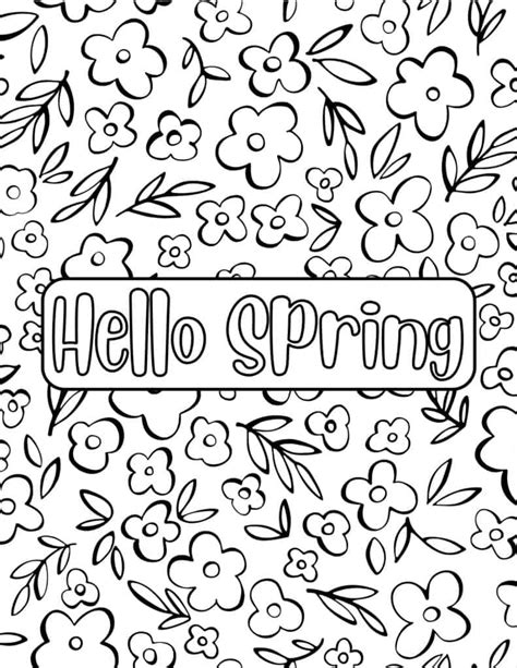 spring flower coloring pages   flower site