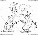 Argument Cartoon Couple Outline Engaged Clip Royalty Illustration Toonaday Clipart Leishman Ron Rf Line 2021 sketch template