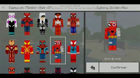 spider man  suits skin pack hd  minecraft pe youtube