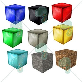 minecraft clip art pixel craft variety blocks  pinwheel graphics