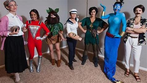 girlfriends tribute famous actors  creating group costumes