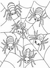 Spider Coloring Halloween Pages Web Cute Color Printable Six Kids Scary Netart Sheets Print Getcolorings Extraordinary Clipart Getdrawings Adult Colorings sketch template