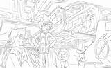 Morty Rick Planet sketch template