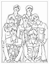 Bts Coloring Kpop Pages Printable Para Bt21 Sheets Kids Denim Easy Print Colouring Drawings Dibujos Colorear Yourself Colorir Books Color sketch template