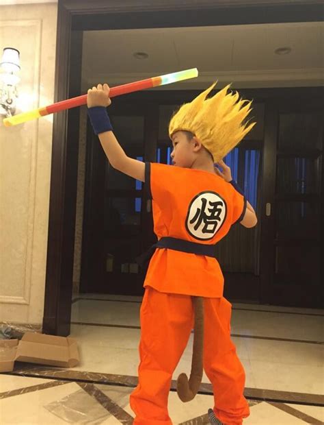 dragon ball goku saiyan kid training uniform symbol cosplay costume