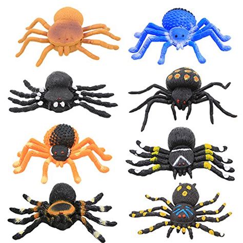 valefortoy spider toy  realistic black rubber spiders toys set packfood grade material