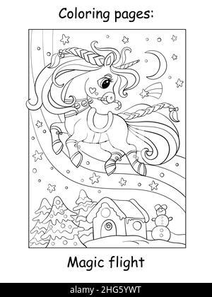 cute christmas unicorn clipart  kids holidays  goods happy clip