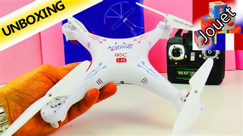 quadcopter qc arshiner unboxing francais drone avec camera hd joue avec moi youtube
