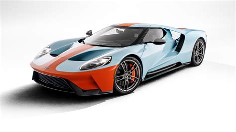 ford gt heritage edition wears gulf livery  monterey