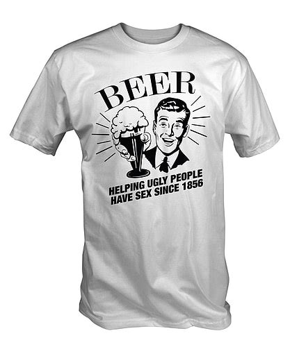 buy beer helping ugly people have sex t shirt large game