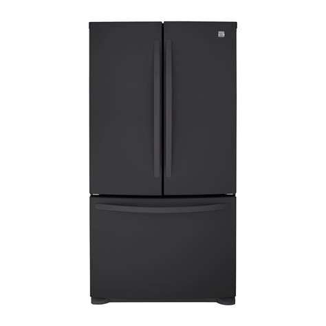 kenmore   cu ft french door bottom freezer refrigerator black