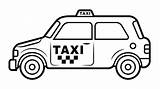 Taxi Coloring Pages Sheet Colouring Cab Template Old Kids School Pre Visit Preschool sketch template
