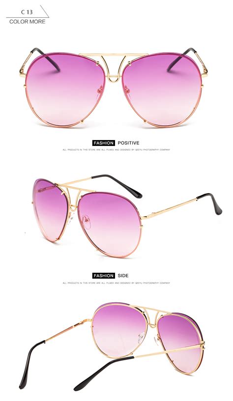 wholesale elot classic ladies oversized pilot clear sunglasses women