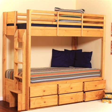wooden bunk beds  storage