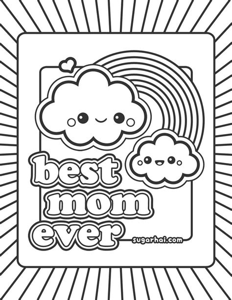 mom  coloring page kawaii coloring pages mom