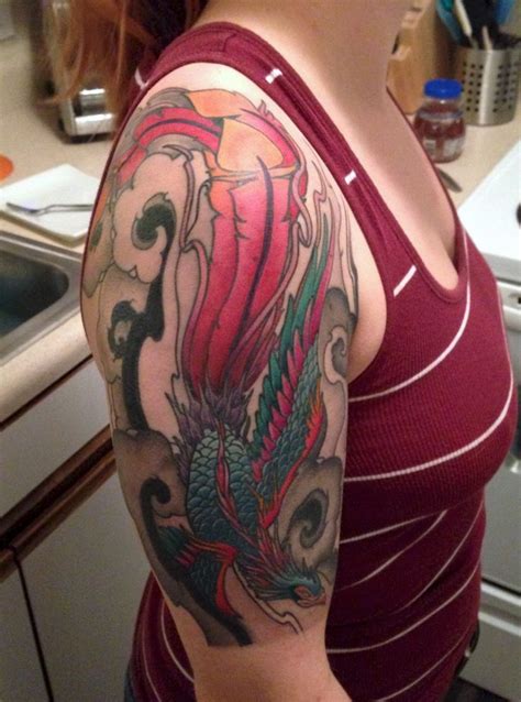 Colorful Phoenix Half Sleeve Tattoo Pinterest Tätowierungen