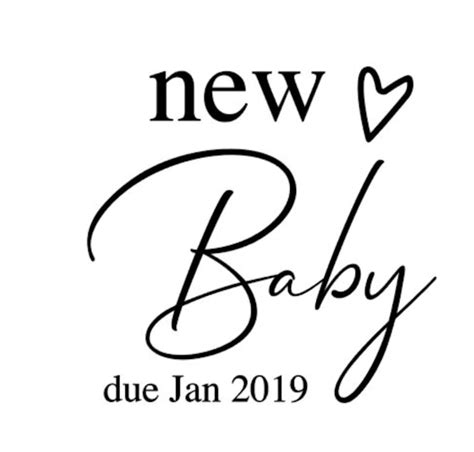 baby due svg cut file pregnancy announcement baby etsy