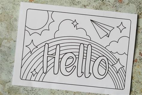 coloring greeting cards  kids guide  kid  sketch doraemon