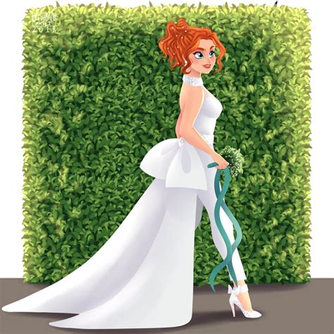 merida as a bride best disney princess fan art