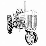 Tractor Deere Coloring John Drawing Combine Book Pages Sketch Harvester Antique Farm Allis Chalmers Tractors Line Trailer Getdrawings Sketches Octane sketch template