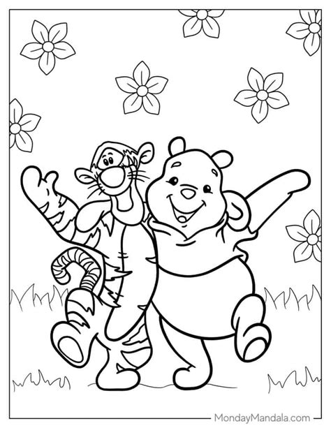 baby winnie  pooh tigger coloring pages