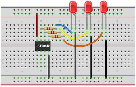 build  led circuit   attiny