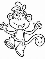 Dora Coloring Monkey Pages Choose Board sketch template