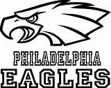 Eagles Philadelphia Football Logo Nfl Coloring Pages Clipart Team Silhouette Printable Name Logos Eagle Names Custom Printables Template Cliparts Color sketch template