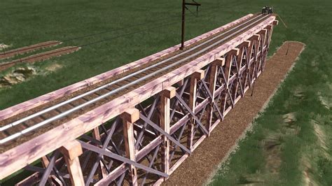 custom wooden rail bridge  easy   rcitiesskylines