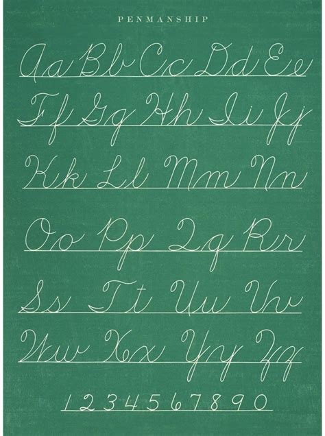 school cursive alphabet