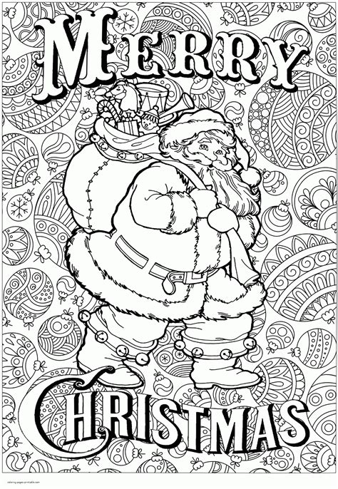 merry christmas coloring pages  adults coloring pages printablecom