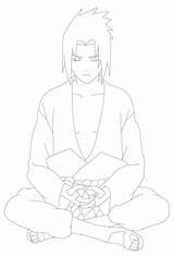 Sasuke Dennisstelly Lineart Meditation sketch template