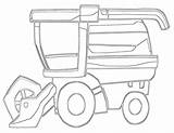 Harvester Combine Coloring Pages Print sketch template