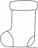Stocking Christmas Coloring Template Stockings sketch template
