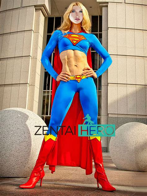free shipping dhl sexy two pieces blue supergirl costume
