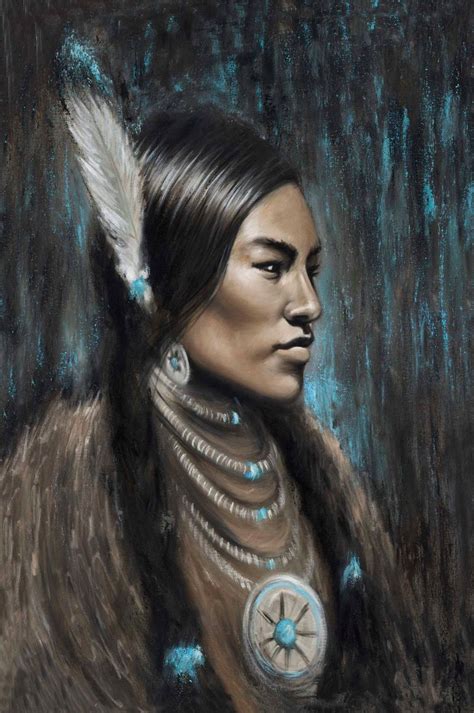 Native American Painting Artwork Indian Girl Signed Canvas Print Ebay