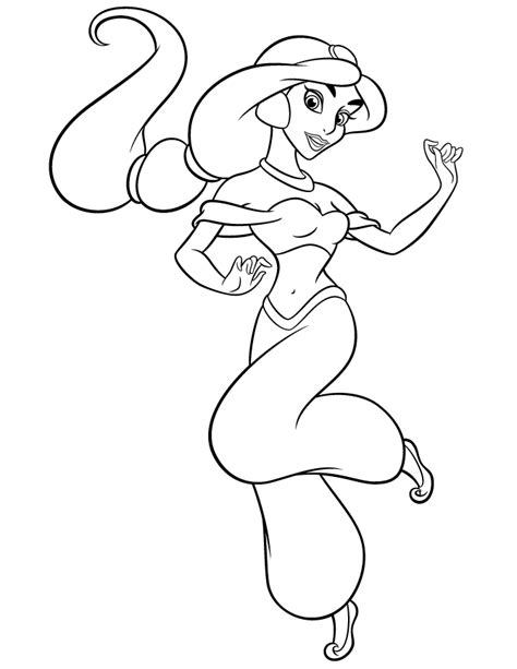 disney jasmine colouring pages coloring home