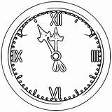 Coloring Wecoloringpage Clock sketch template