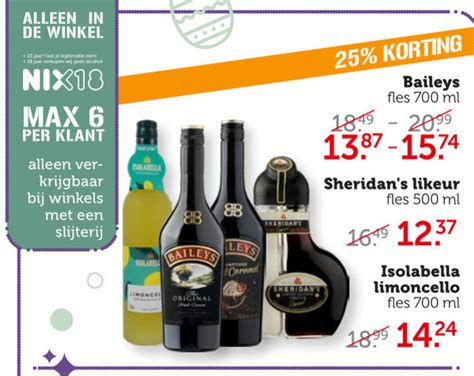 sheridans likeur limoncello folder aanbieding bij coop details