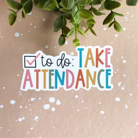attendance sticker submit attendance teacher gift etsy